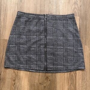 Eye Candy Black and White Checkered Mini Skirt